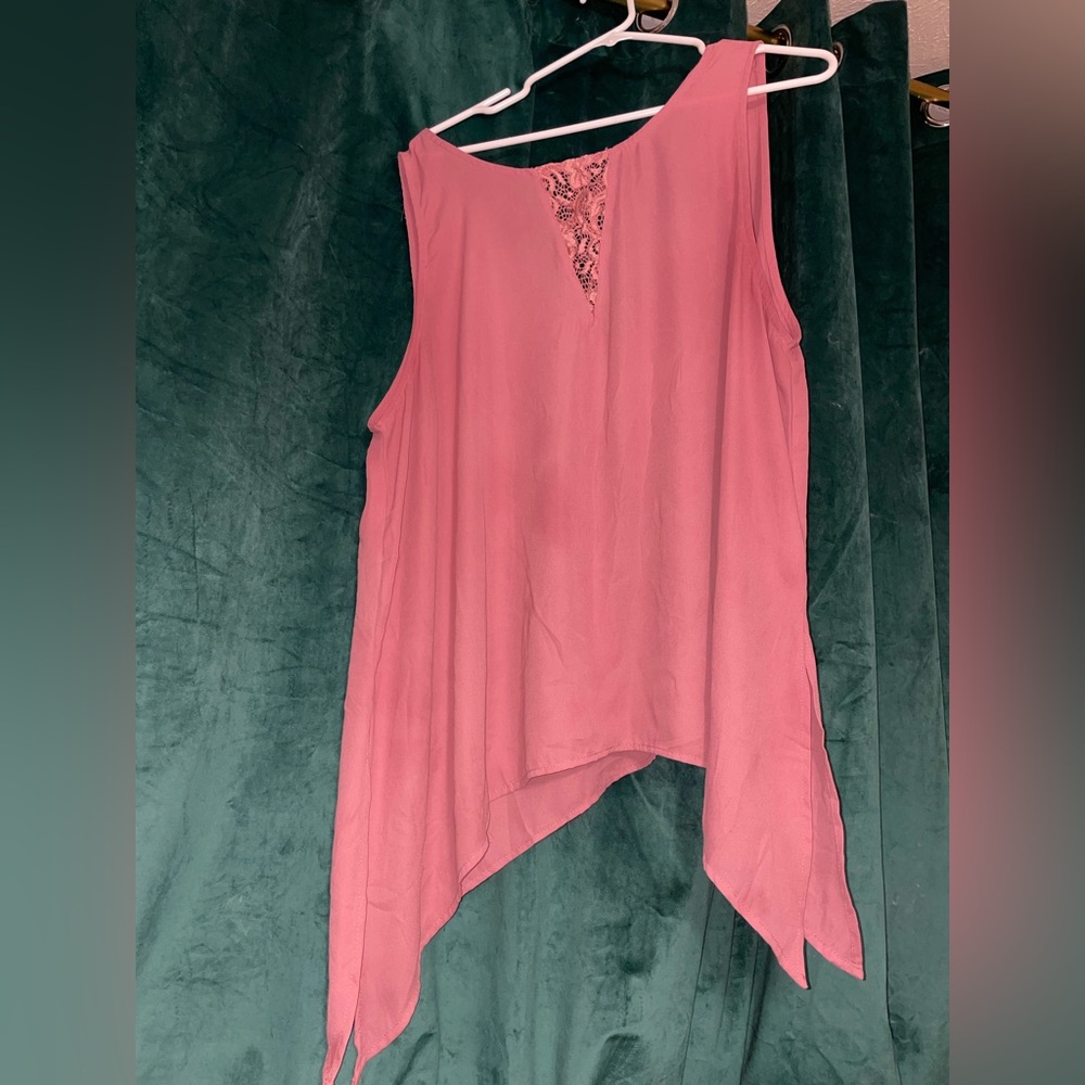 Rue 21 Mauve Flowy Slit Top with open back